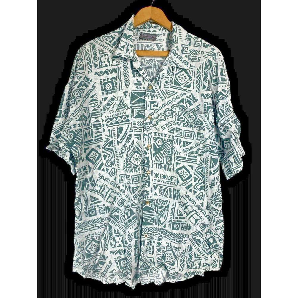 Triumph of California Shirt XL Mens Aboriginal Tropical Hawaiian Print Vintage